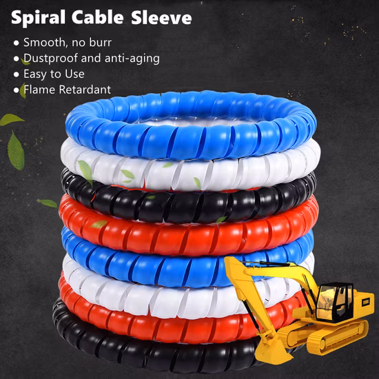 Plastic Spiral Hydraulic Hose Wrap Protection