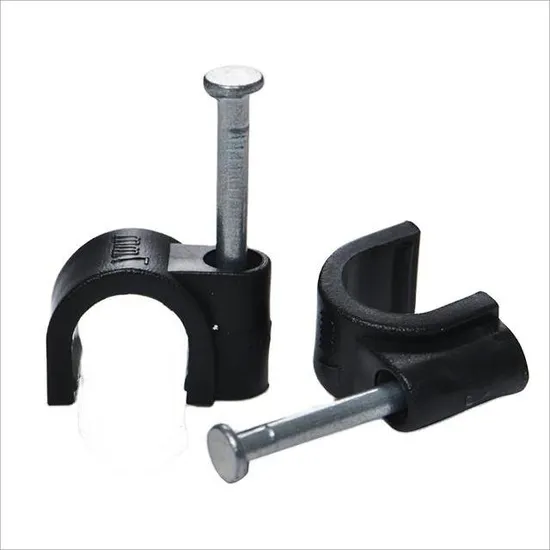 Electrical Wiring Accessories Flat Nail Clip Round Plastic Wall Cable Wire Clip Solar Cable Clips